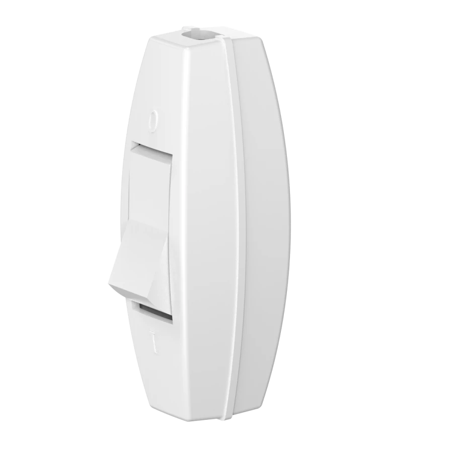 Caduceus Aling Series Single Switch for Wall Lamps 6A, 250V~, White, Art. 216.0