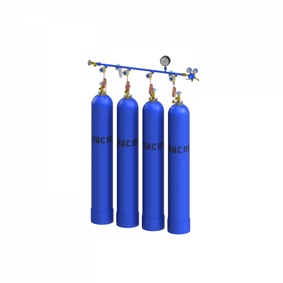 Oxygen Discharge Ramp for Four Cylinders RPK-4