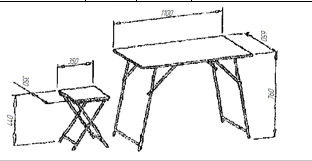 Folding Field Furniture Set - EcoMet