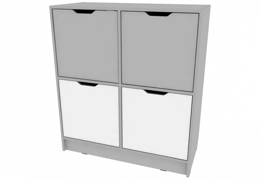 900x420x1000mm Pedestal Cabinet with Drawers and Flap Doors