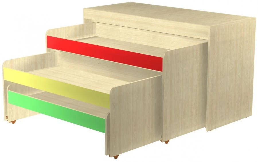 Three-Tier Pull-Out Children's Bed - LDF 16mm