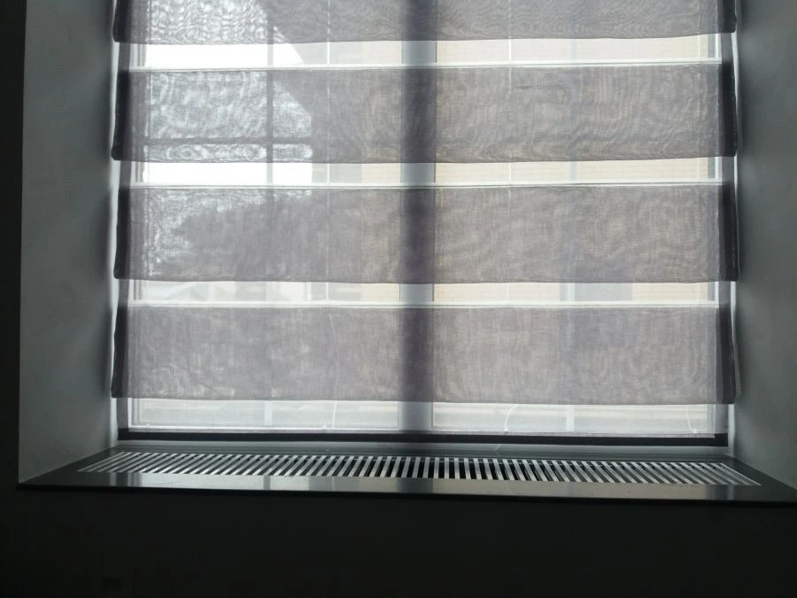 Roman Window Shades with Horizontal Slats for Light Control