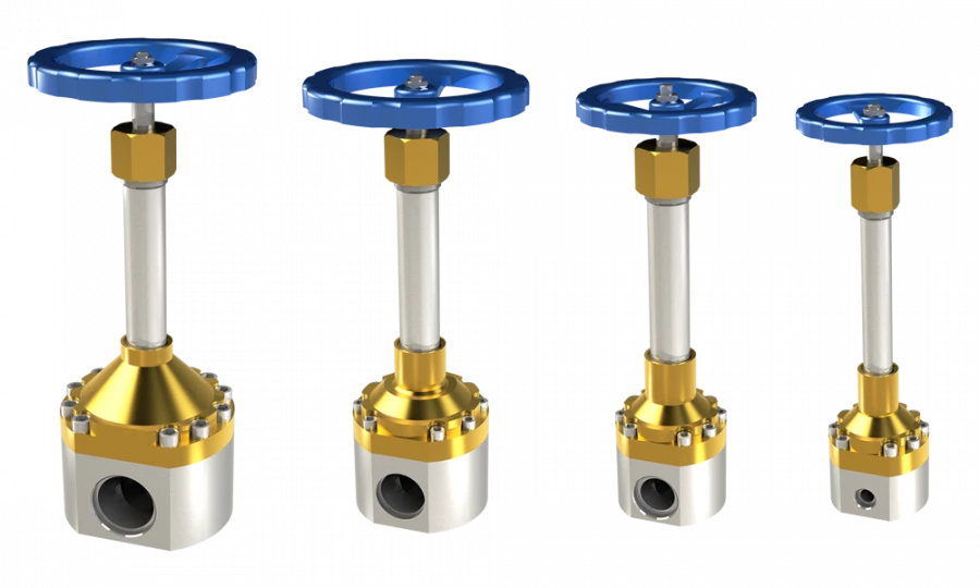 Cryogenic Shut-off Valve DN40 PN50 with Extended Stem and Check Function