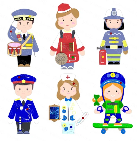 Busy Board Set 'Professions' NGS-06 for Child Development