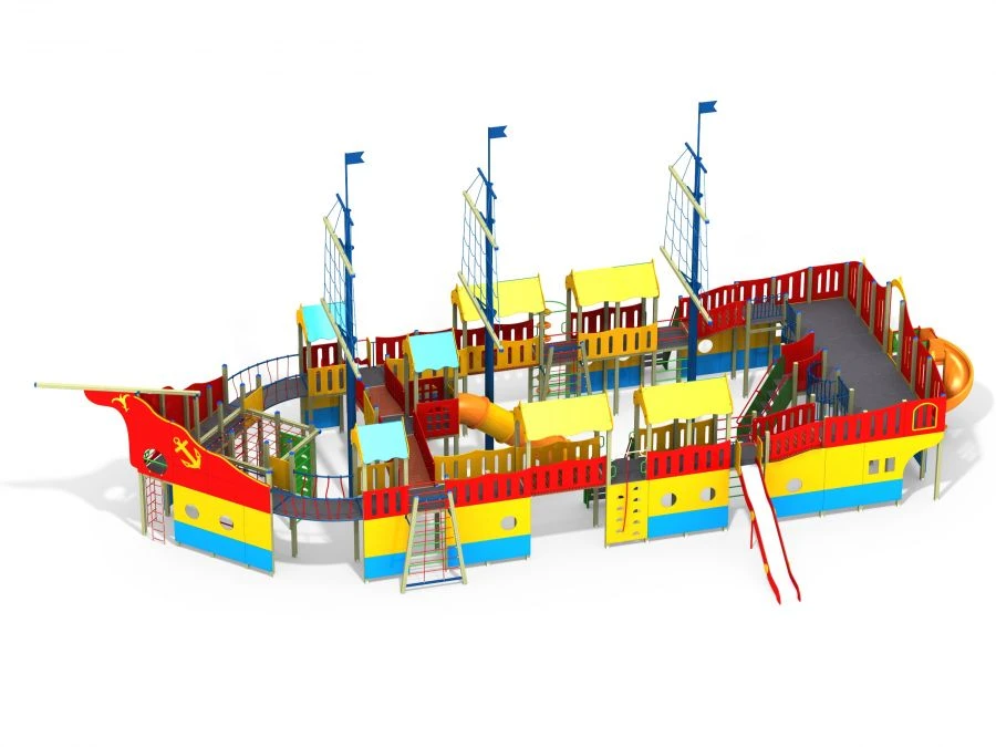 Children's Play Complex Ship Design 1800mm High, 2000mm Long