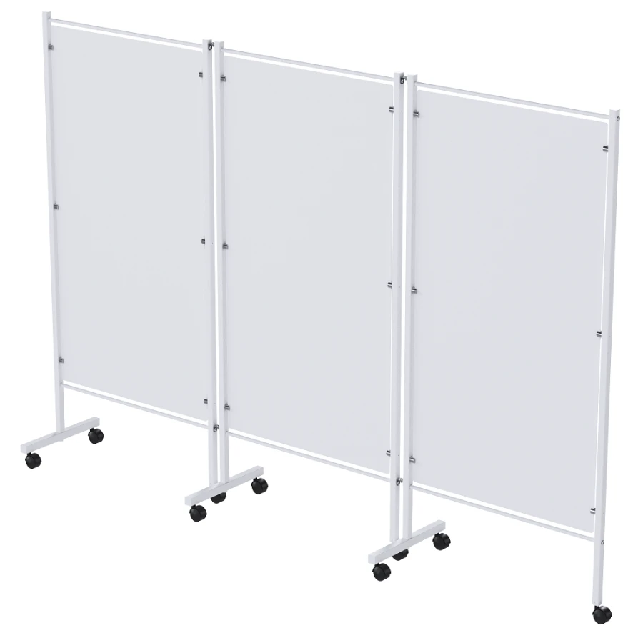 Medical Privacy Screen on Wheels, Three-Section, Plastic, Model МСК-3303П