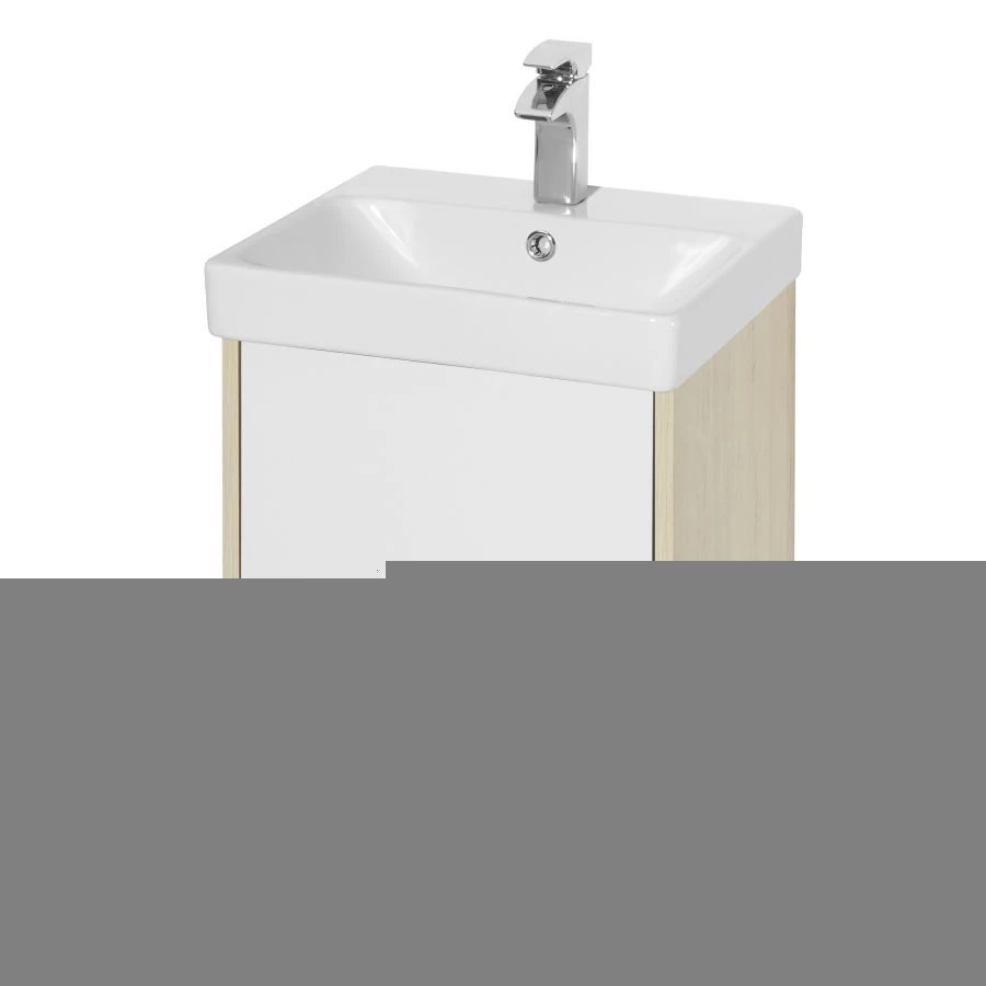 Scandinavian Style Vanity Cabinet Aquaton Scandi 45 White, Verona Oak 1A251601SDB201