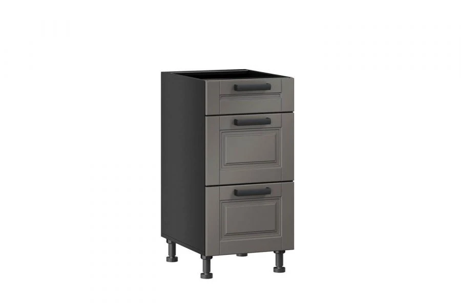 Luxury Kitchen Cabinet with 3 Drawers 400 Type 4 LD.270180.000 (Black)
