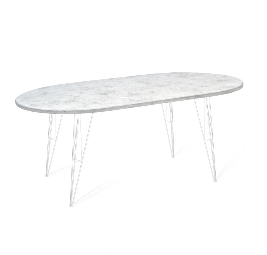 Oval MDF Dining Table Sheffilton SHT-TU10/140-80