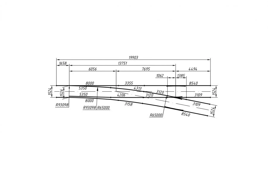 R65 Type Switch for Metro Railway - Model 1/5