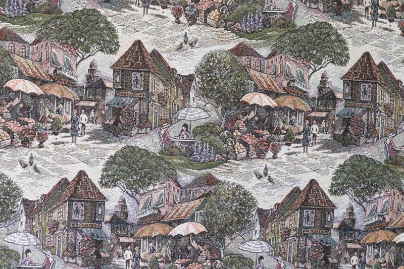 Jacquard Upholstery Fabric "Gorodok", Art. 300015
