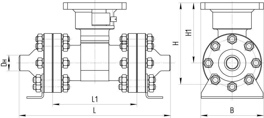 Steel Ball Valve for Pipeline Separation ATEK.491174.003