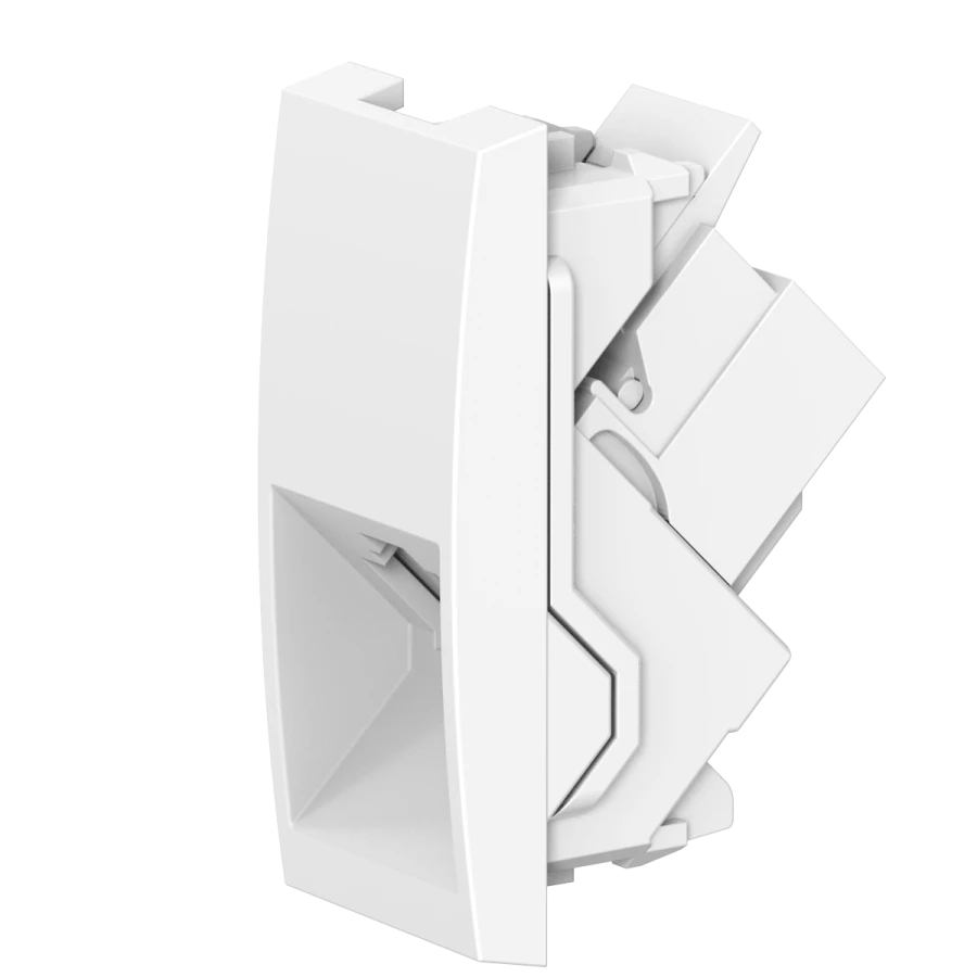 CADUCEUS Aling Mode RJ12 6P4C Telephone Socket, 1M, White, Art. 663.0