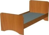 Laminated Chipboard Bed with Rounded Headboards