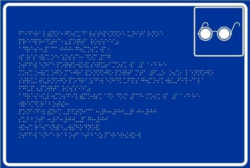 Braille Information Sign - Tactile Signage for Public Information