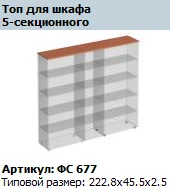 Matrix Top for 5-Section Cabinet FS 677