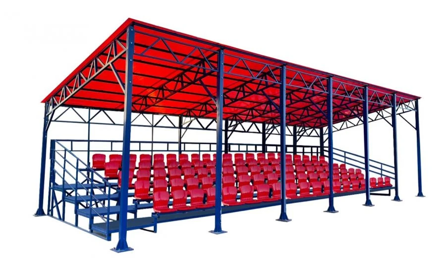 Portable Grandstand with 110 Seats and Polycarbonate Canopy