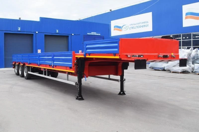 Flatbed Semi-Trailer UZST 9178-0000011 for Container Transport