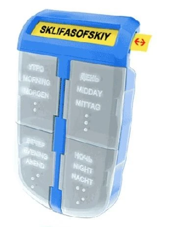 Medication Storage Box "Tablet Case-KRONT" with Organizer "Cassette Holder-KRONT