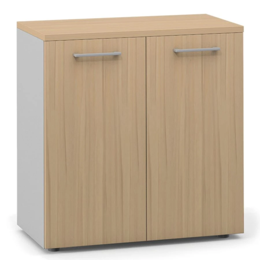 Unica Low Office Cabinet with 2 Doors and Electrical Panel F6C