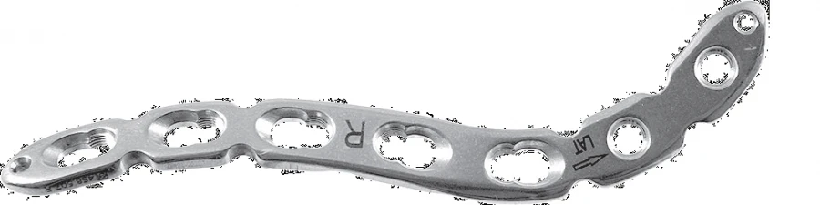 S-Shaped Clavicle Plates for Osteosynthesis, Right and Left, Article 458.50X R/L