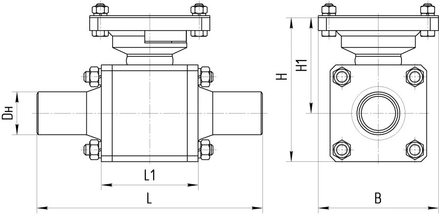 Steel Ball Valve for Tight Closure ATEK.491284.157
