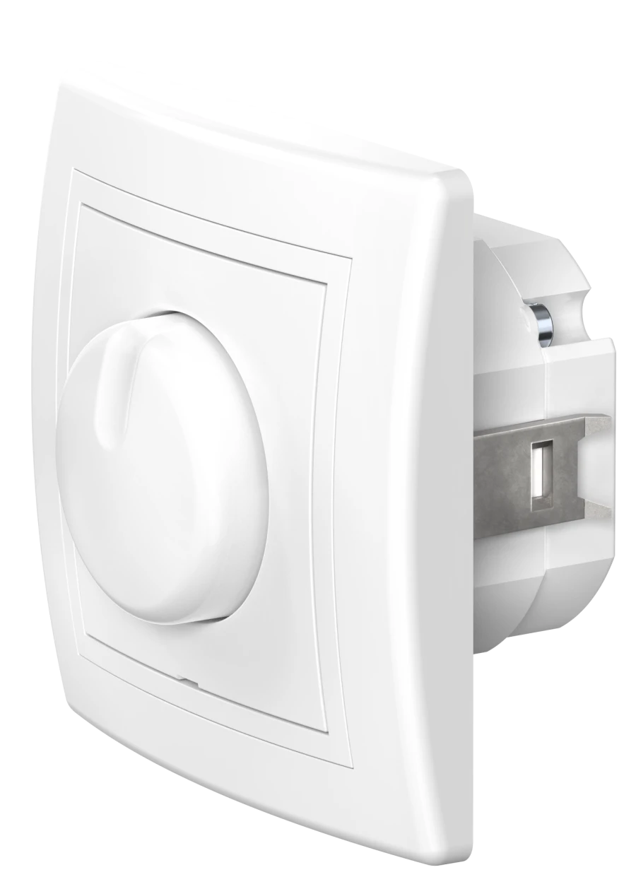 CADUCEUS ALING PRESTIGE Dimmer Switch for LED Lighting, 1-100W, 230V, Universal, White, Art. 6