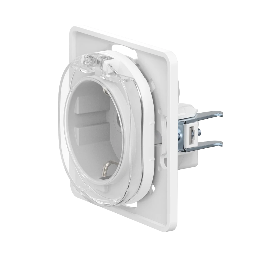 Caduceus Aling EON 16A Grounded Socket for Hidden Installation, White