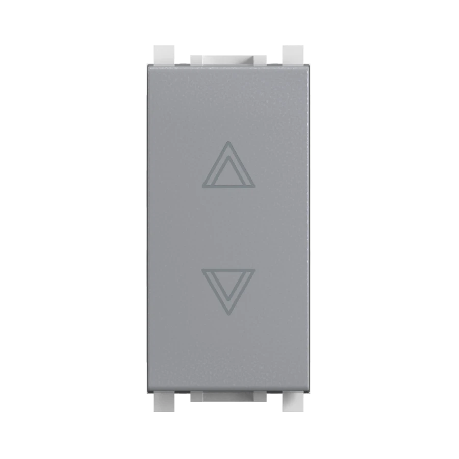 Hidden Installation Switch for Roller Shutters, 10A, 250V, Silver, Art. 72118.S