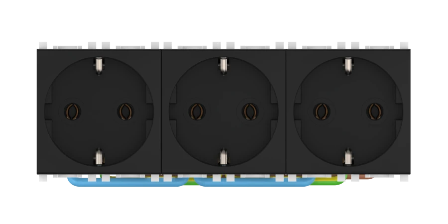 Caduceus Aling Experience Triple Socket with Grounding, 3x16A, 250V, 3x2M