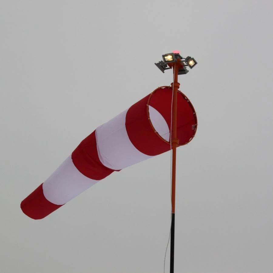 Illuminated Wind Indicator with Cone Fabric Design