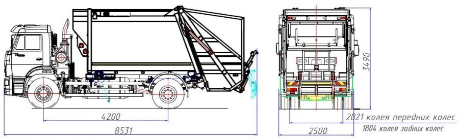Rear-Loading Garbage Truck Model MK-4543-G6