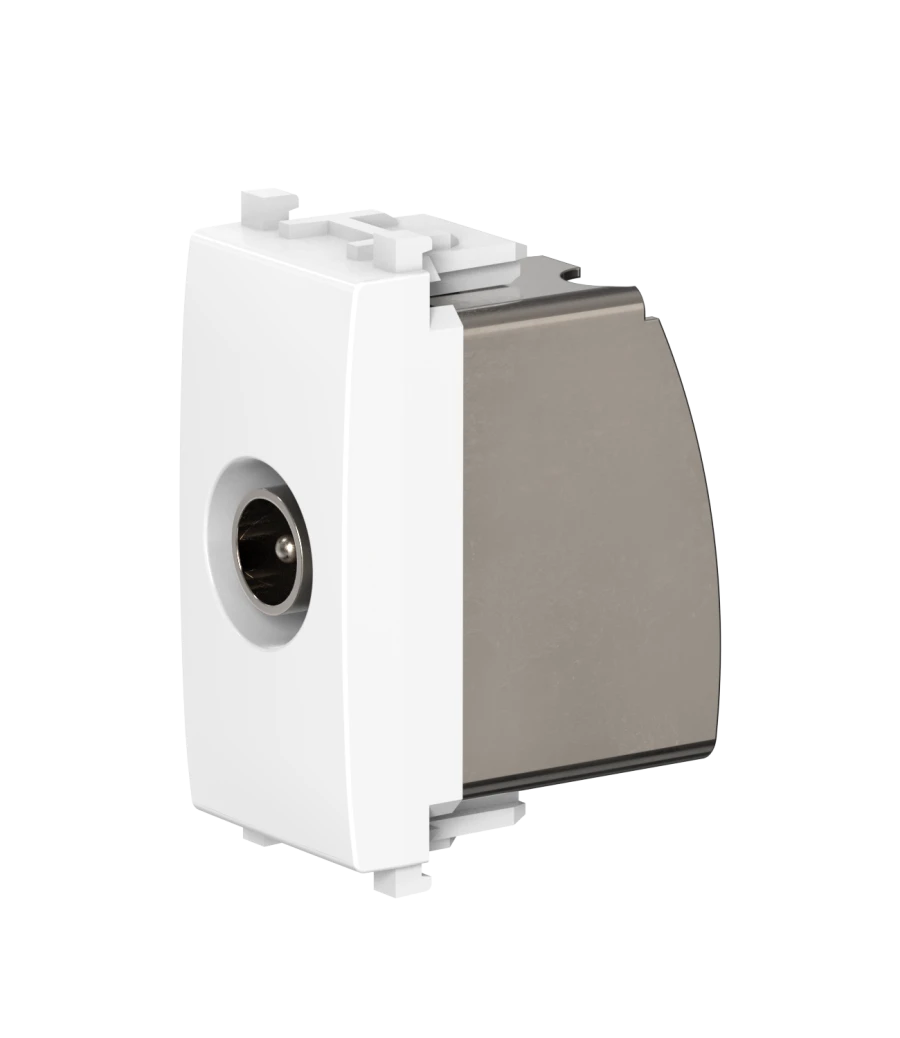 Hidden Installation TV Antenna Socket, M/F, 1M, White, Art. 74263.0
