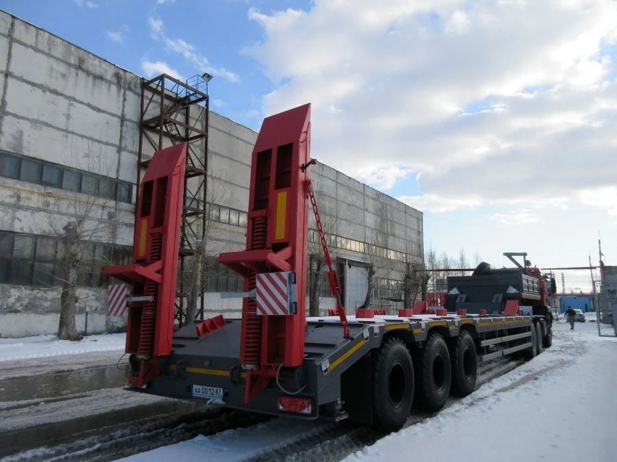 Platform Semi-Trailer SAV 931822 with Mechanical Ramps