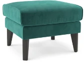 Durable Fabric Ottoman with Wooden Supports
