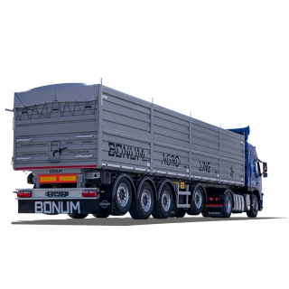 BONUM 914295 Semi-Trailer - 4 Axles, Metal Platform