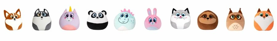 Soft Plush Round Animal Pillow Toy 30 cm