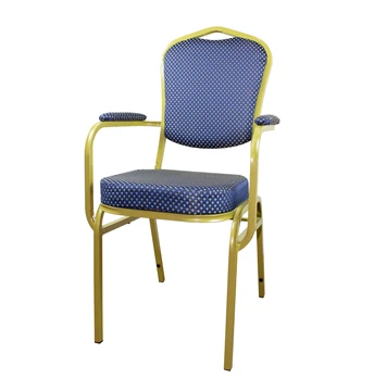 Banquet Chair with Armrests on Metal Frame