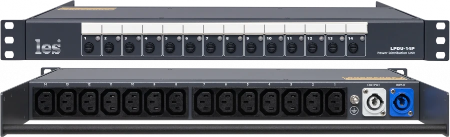 Power Distribution Unit with 14 Outputs and Circuit Breakers - LPDU-14P