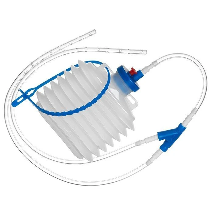 Sterile Single-Use Active Wound Drainage Device with Balloon, Corrugated