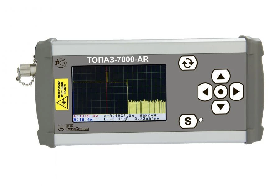 Optical Reflectometer for Single-Mode Fiber Optics, Model TOPAZ-7103-AR