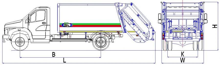 Rear-Loading Garbage Truck MK-1541-04