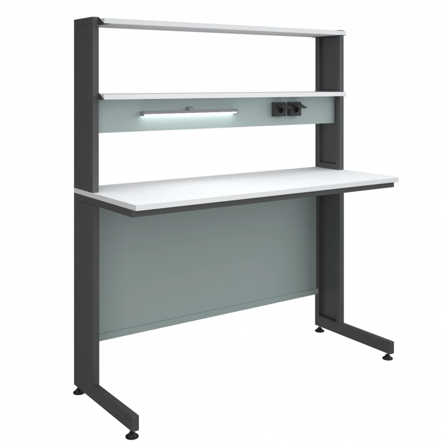 Low Laboratory Table with Overhead 2