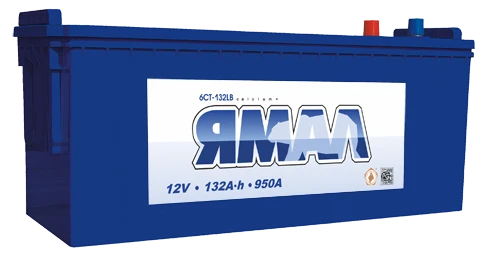 Lead Acid Starter Battery for Internal Combustion Engines 12V 6ST-132 LB Yamal