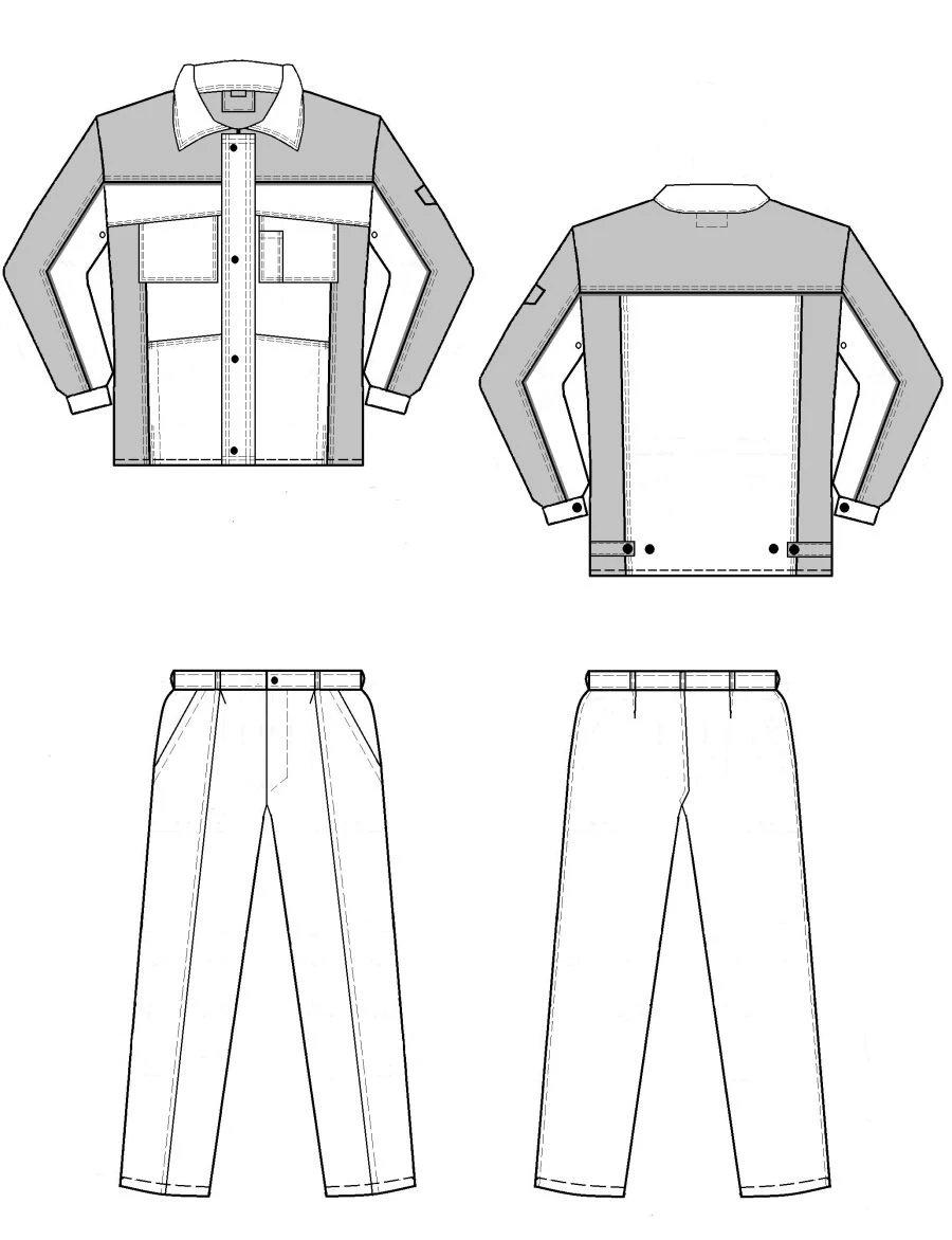 Women's Protective Suit (Jacket, Pants, Headgear) for Industrial Use