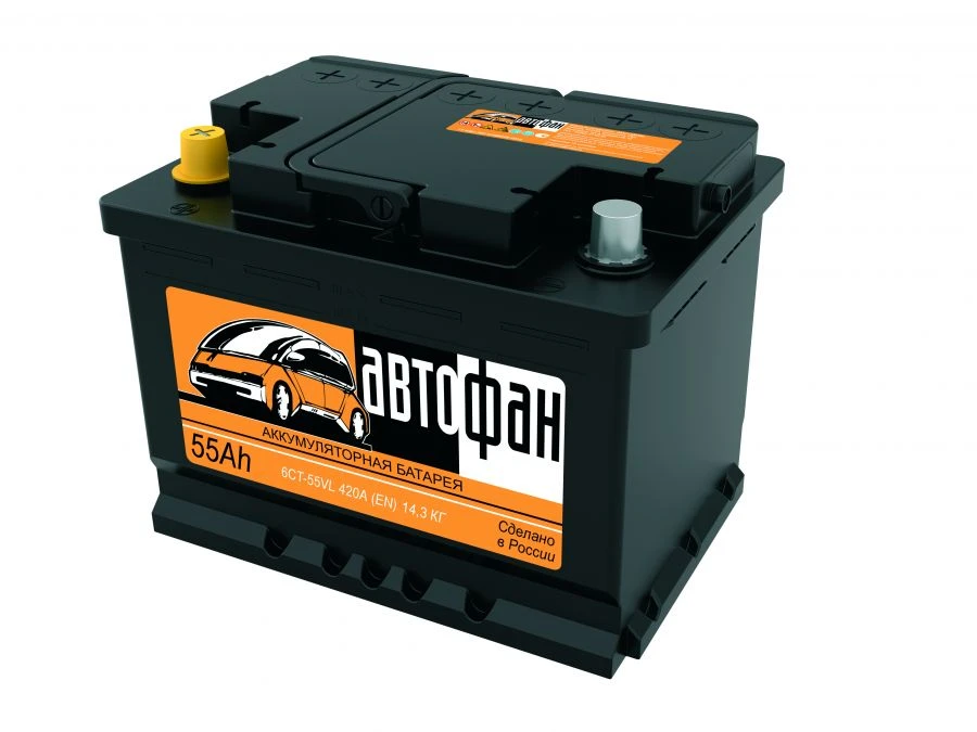 Lead-Acid Starter Battery 6СТ-55VL AUTOFAN Euro