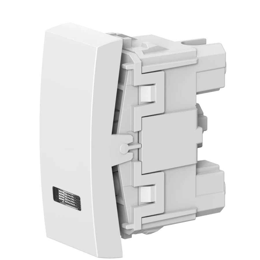 CADUCEUS ALING MODE Hidden Switch with Indication 10AX, 250V, 2M, White, Art. 6752.0