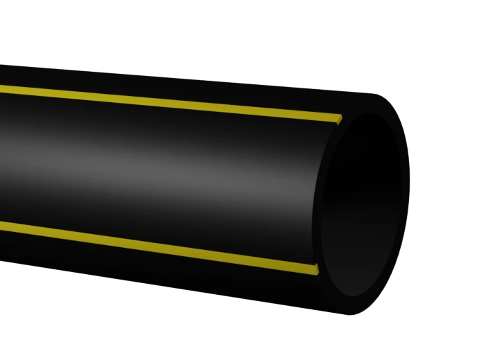 Polyethylene Pipe for Transporting Gaseous Fuels with Marking Stripes