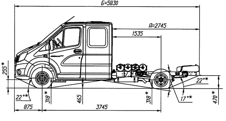 GAZelle NEXT Chassis A22R36 Dual-Fuel Engine EURO-5 N1