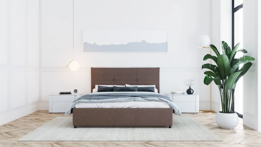 Double Bed Model "Daisy" with Soft Headboard